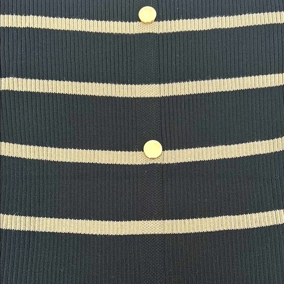 Black and Tan Striped Maxi Dress-NWT - Picture 4 of 9